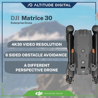 DJI Matrice 30's 4k video resolution and 6-sided obstacle avoidance features