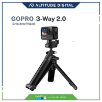GoPro 3-Way 2.0 functions as a grip, extension arm, and tripod for GoPro Action Camera