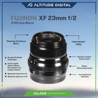 FUJINON XF 23mm F2 R WR Lens Specifications