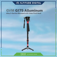 GVM G175 Alluminum Alloy 5-Section Monopod 