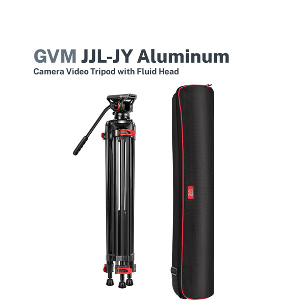 GVM JJL-JY Aluminum Camera Video Tripod with Fluid Head