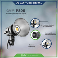 GVM P80S has excellent brightness for studio photoshoots