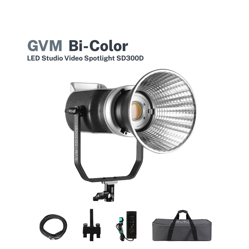 GVM Bi-Color LED Studio Video Spotlight SD300D