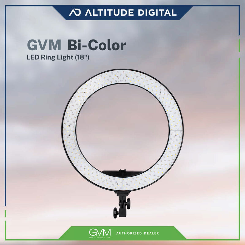 GVM-Ring18 50W High Power Bi-Color & RGB Ring Light Kit (18")