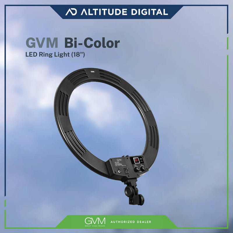GVM Bi-Color LED Ring Light (18")