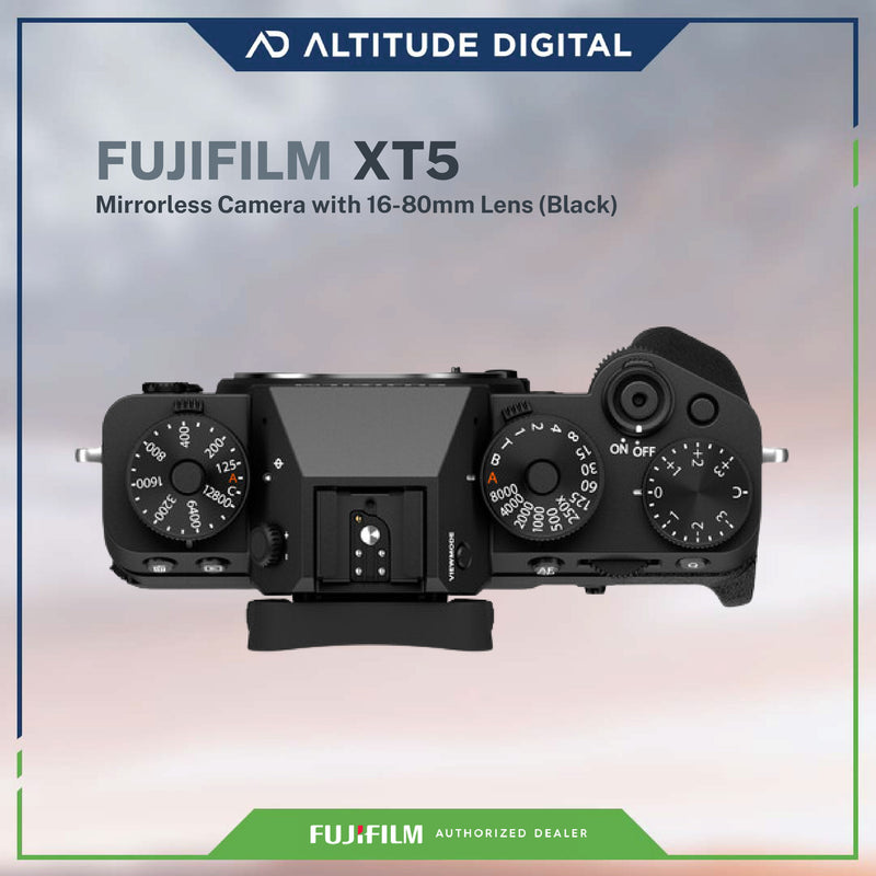 FUJIFILM X-T5 Mirrorless Camera with 16-80mm Lens (Black)