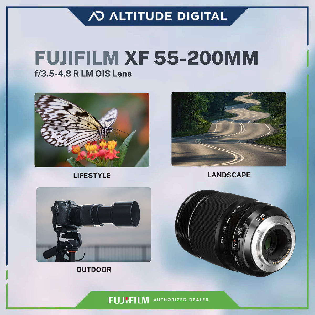 Fujifilm XF 55-200mm R LM OIS Lens Altitude