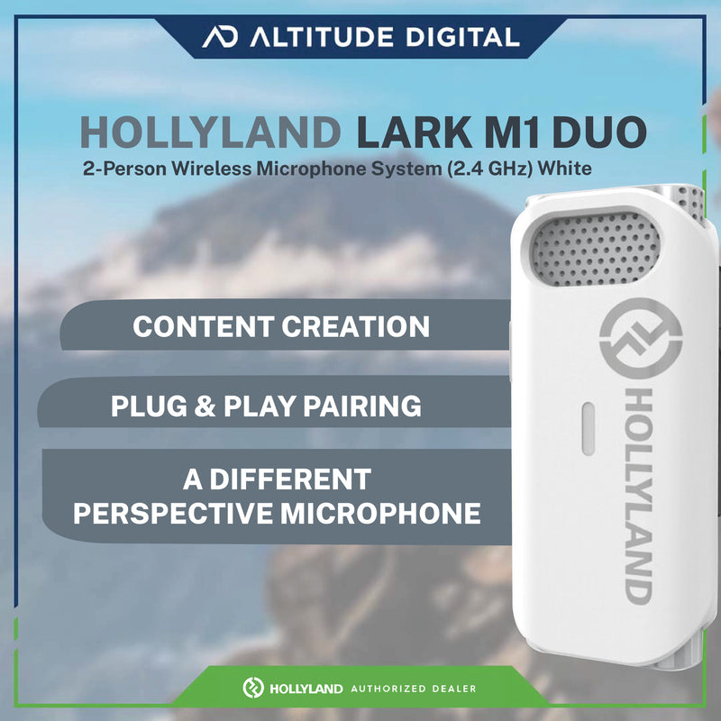 HOLLYLAND LARK M1 Duo 2.4G Wireless Lavalier Microphone System  2*transmitter