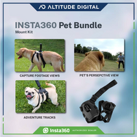Insta360 Pet Mount Kit mounted on Dogs