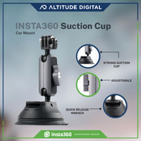 showing the strong suction cup by the Insta360 Suction Cup Car Mount