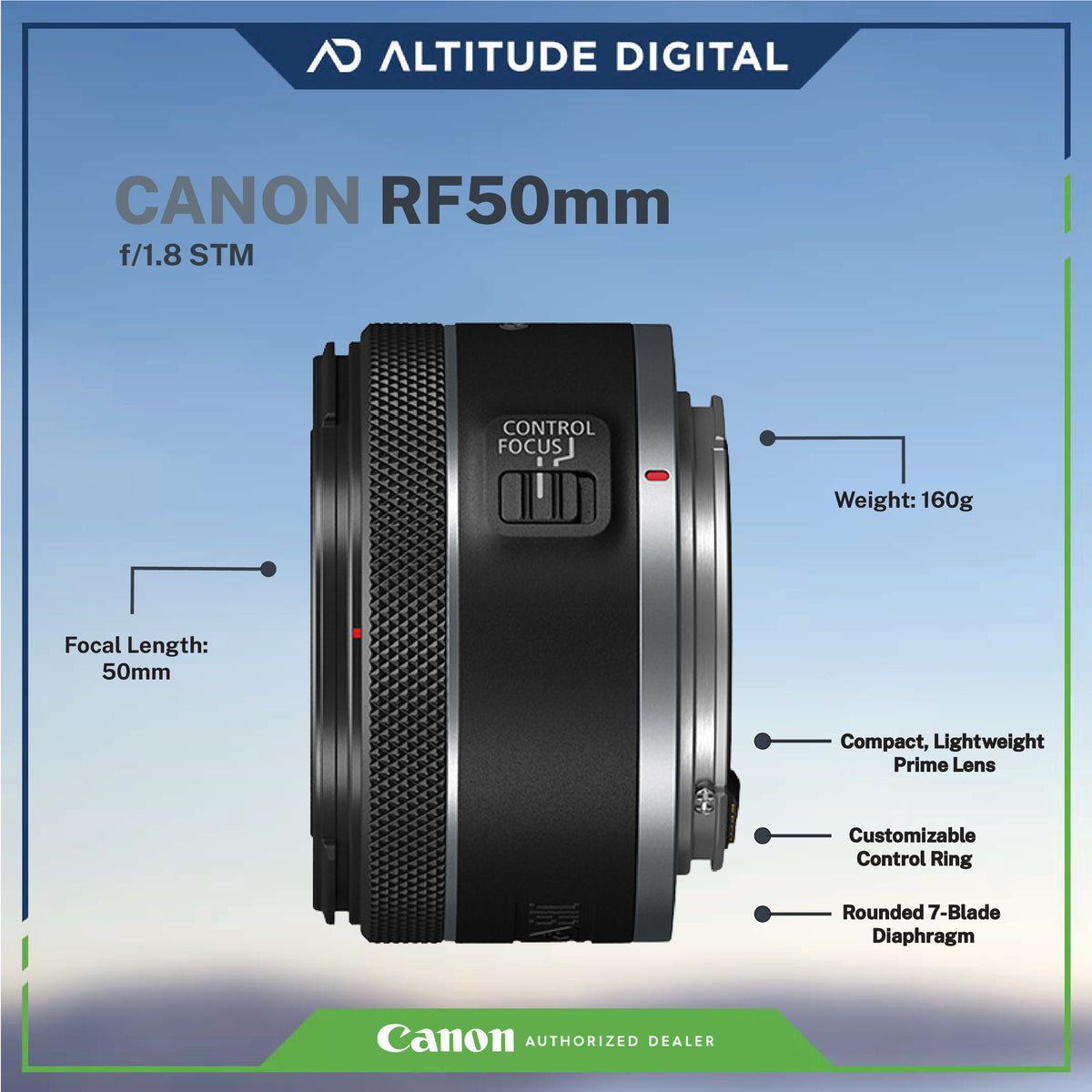 Canon RF50mm STM Lens Altitude