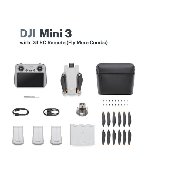 DJI Mini 3 with RC Remote (Fly More Combo Plus) and FREE 64GB Sandisk Extreme and DJI shirt