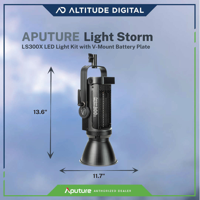 Aputure LS 300X LED Light Kit with V-Mount Battery Plate