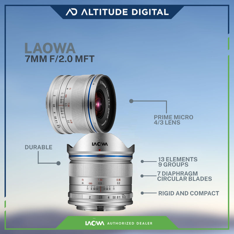 Laowa 7.5mm f/2 MFT Lens for Micro Four Thirds (Silver)