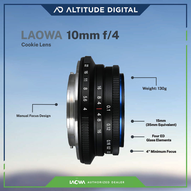 Laowa 10mm f/4 Cookie Lens for FUJIFILM X (Black) (Pre-Order)