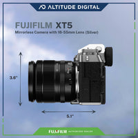 Dimensions of Fujifilm XT5 Mirrorless Camera with 18-55mm Lens