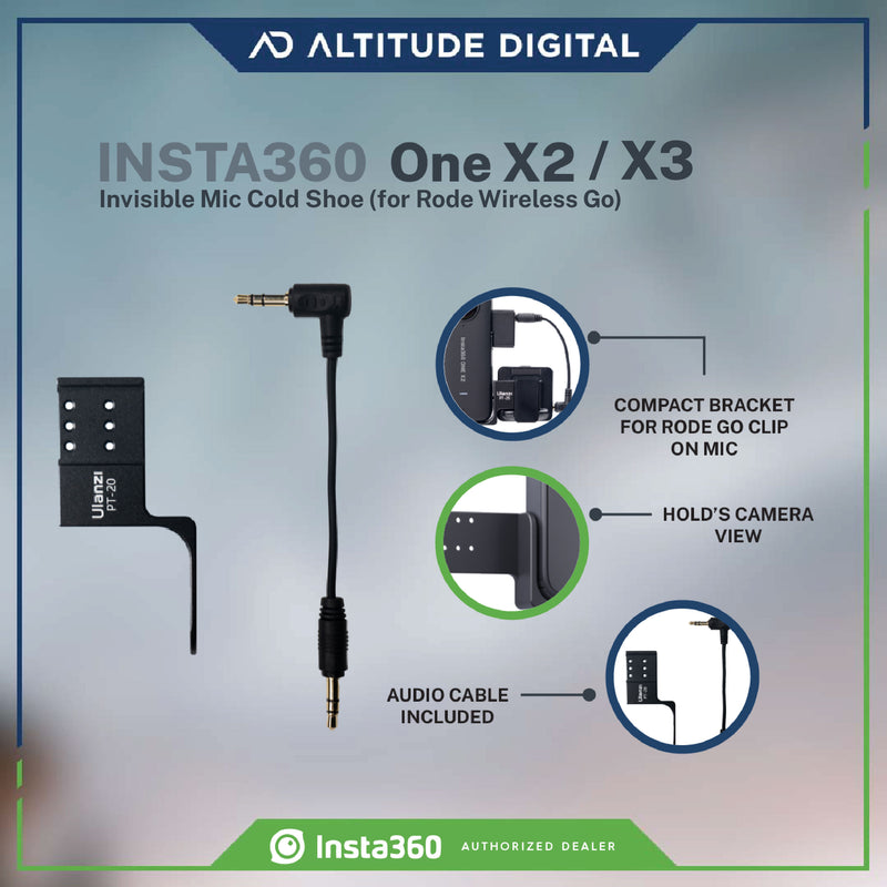 Wireless Microphone Rode Wireless Go Cold Shoe Mount Insta360 ONE