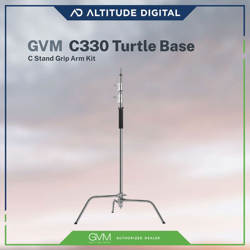 GVM C330 Turtle-Base C-Stand & Grip Arm Kit (10.5' Silver)