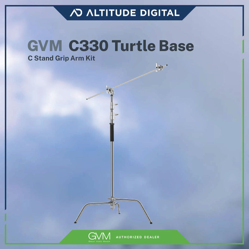 GVM C330 Turtle-Base C-Stand & Grip Arm Kit (10.5' Silver)
