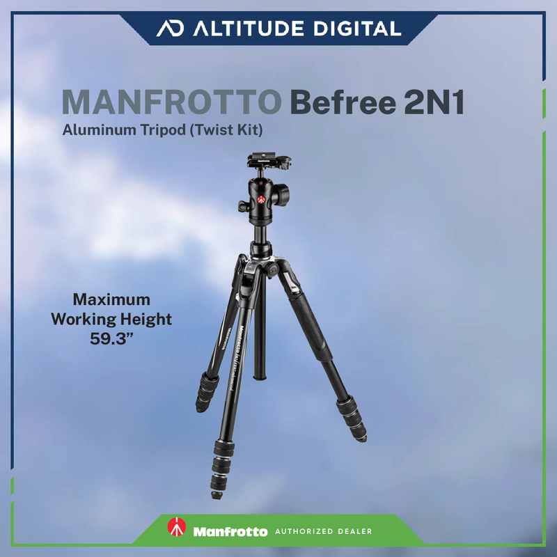 Manfrotto Befree 2N1 Aluminum Tripod (Twist Kit)