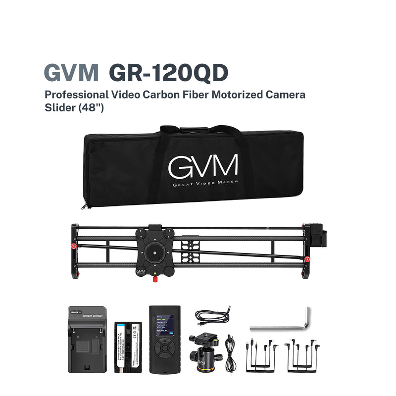 GVM GR-120QD Professional Video Carbon FiberMotorized Camera Slider (48")