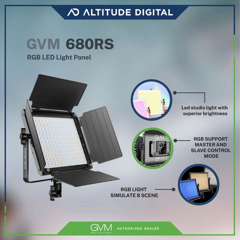 GVM 680RS 50W RGB LED Studio Video Light