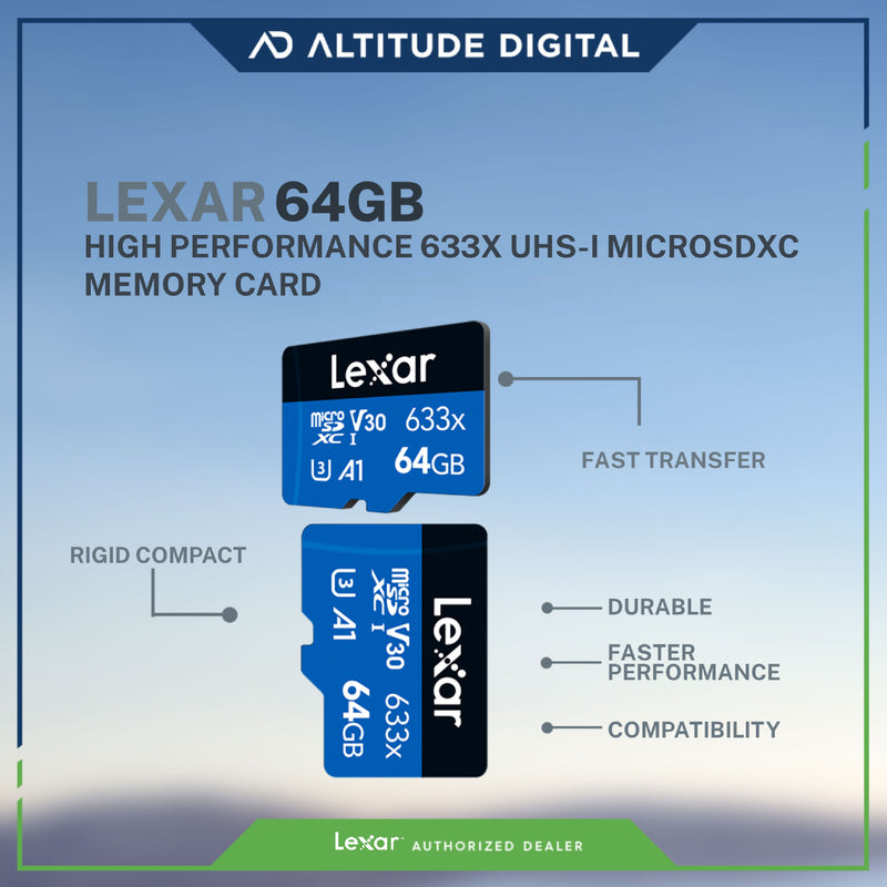 Lexar 64GB High-Performance 633x UHS-I microSDXC Memory Card