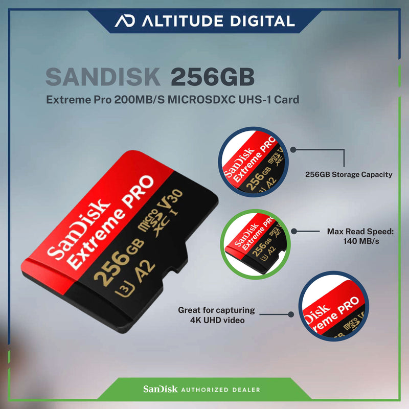 SanDisk Extreme Pro microSDXC, SQXCD 256GB
