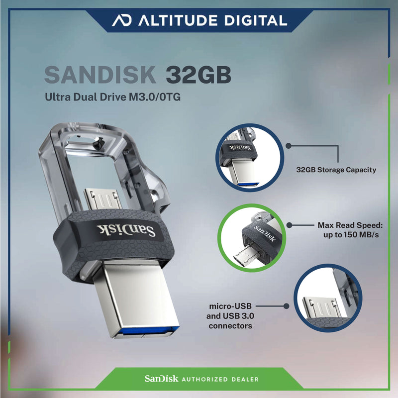 SanDisk Ultra Dual Drive M3.0 64GB USB 3.0 / micro USB (SDDD3-064G-G46)