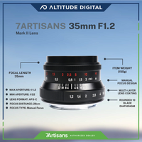 7Artisans 35mm F1.2 Mark II APS-C Manual Fixed Lens Specifications