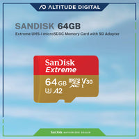 Sandisk 64GB Extreme Memory Card with SD Adapter