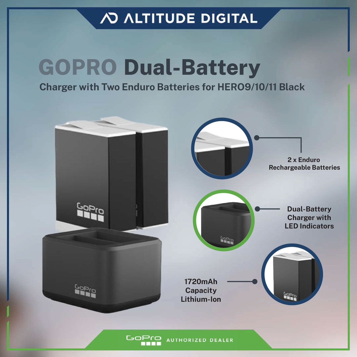 GoPro Dual Charger & Enduro Batteries - Altitude