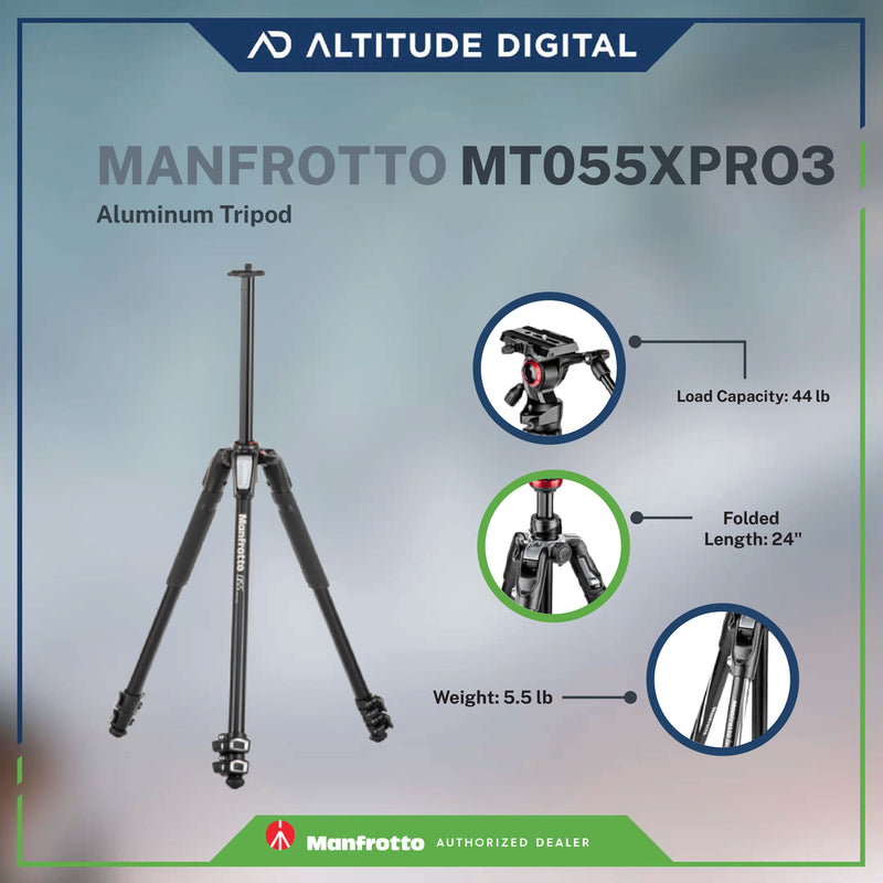 Manfrotto MT055XPRO3 Aluminum Tripod