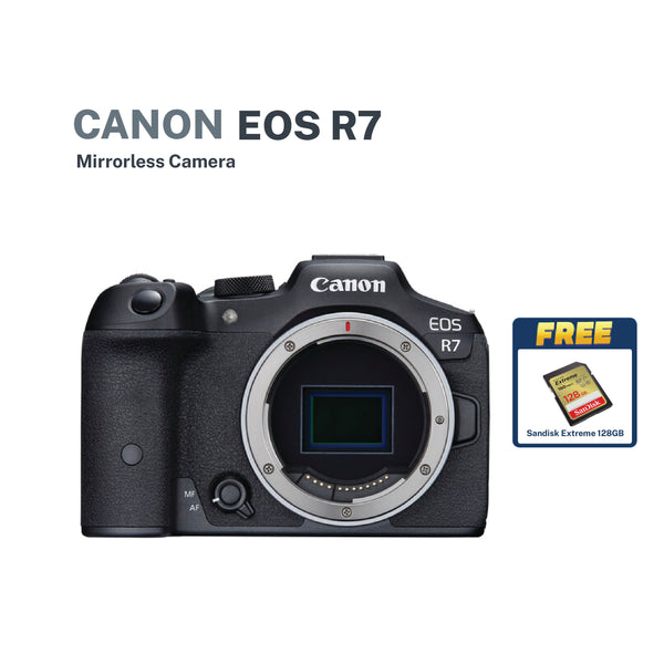 Canon EOS R7 Mirrorless Camera Body + FREE SanDisk Extreme Pro SDXC, SDXXD 128GB