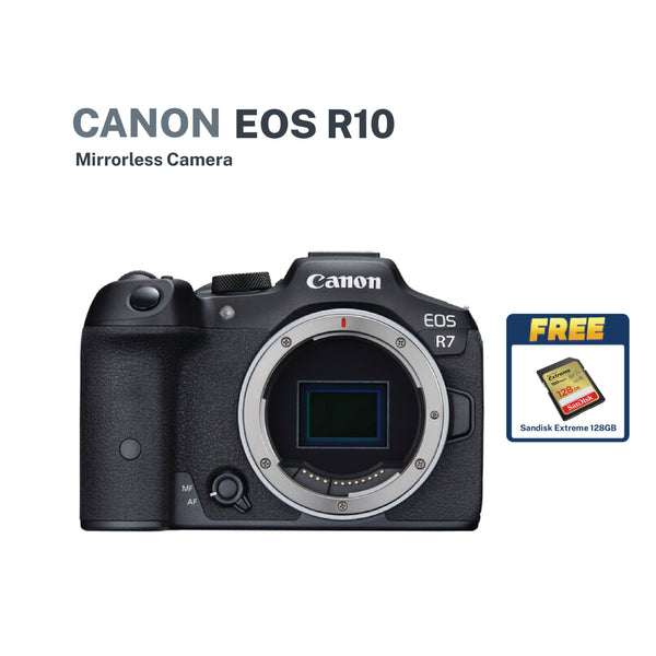 Canon EOS R10 Mirrorless Camera Body + FREE SanDisk Extreme Pro SDXC, SDXXD 128GB