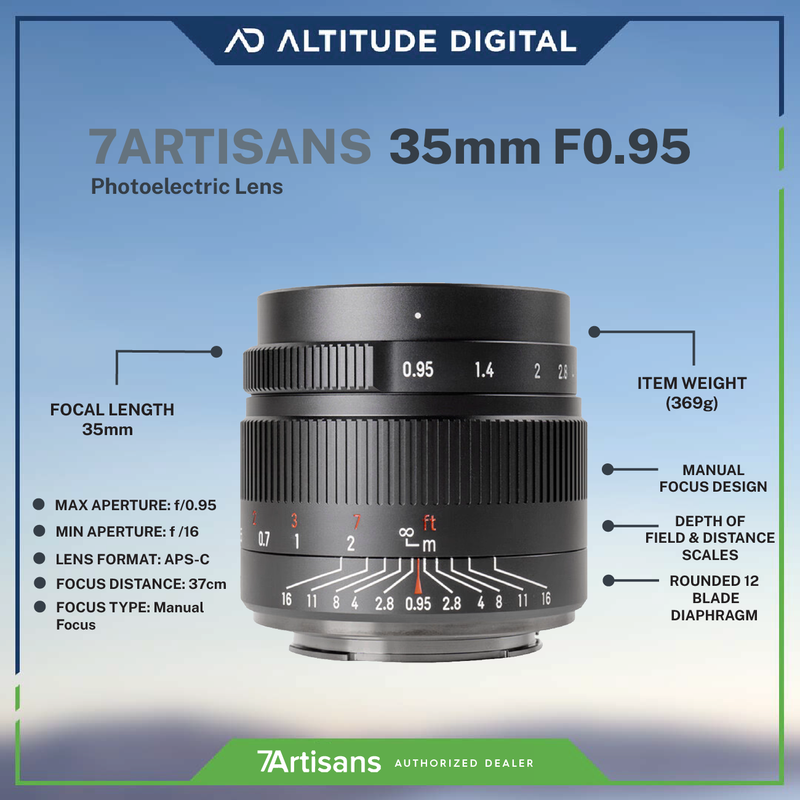 7artisans 35mm F0 95 | Mirrorless Lens | Altitude Digital