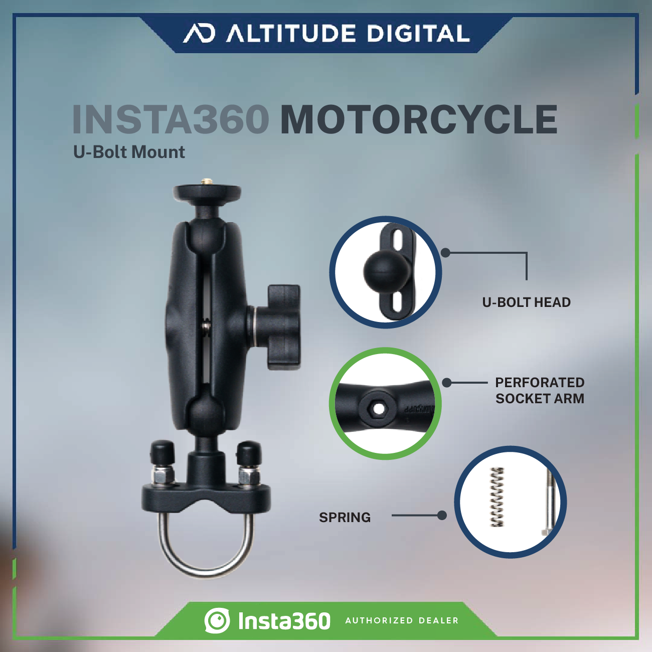 Insta360 Motorcycle U-Bolt Mount