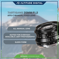 7Artisans Photoelectric 35mm F1.2 Mark I APS-C Manual Fixed Lens is sleek and suitable for everyday photography