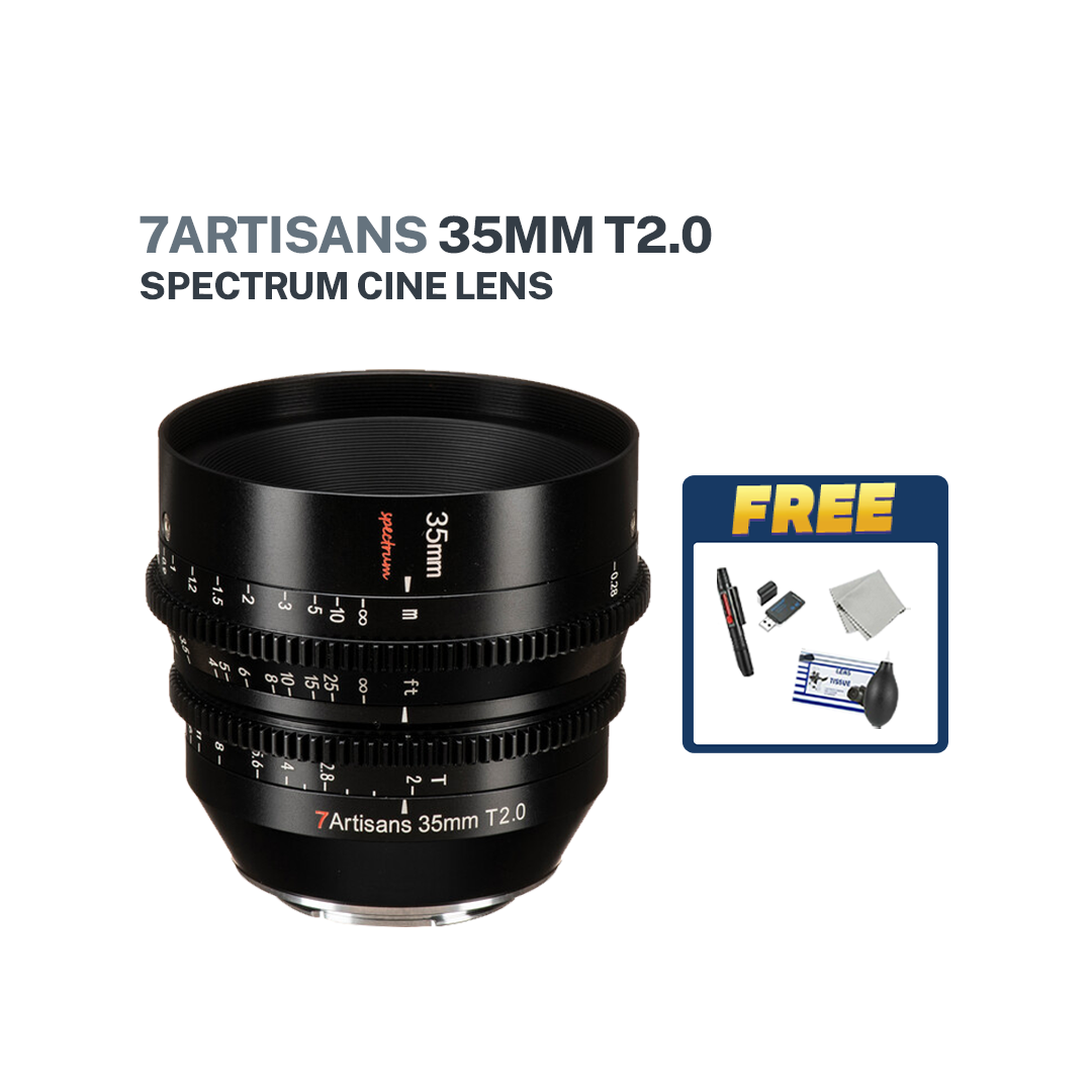 7artisans Obiettivo Cine T2.0 da 35 mm per Sony E-Mount, obiettivi full frame con grande apertura
