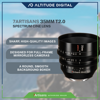 7Artisans 35mm T2.0 Spectrum Cine Lens produces sharp, high-quality images designed for full-frame mirrorless cameras
