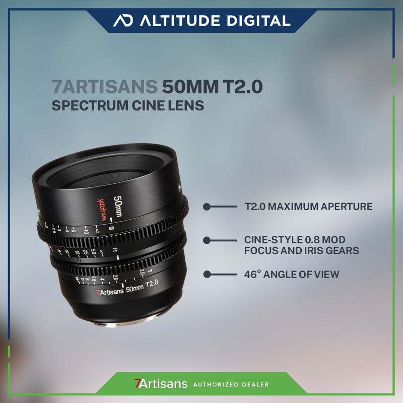 7Artisans Photoelectric 50mm T2.0 Spectrum Prime Cine Lens