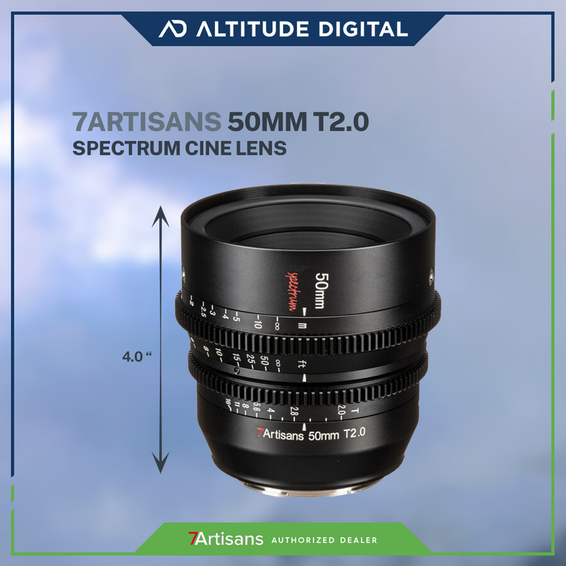 7Artisans Photoelectric 50mm T2.0 Spectrum Prime Cine Lens
