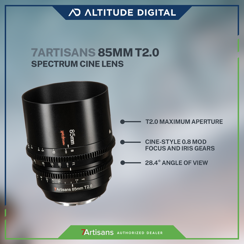 7artisans Photoelectric 85mm T2.0 Spectrum Prime Cine Lens