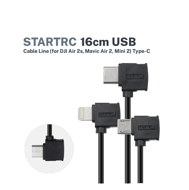 Startrc 16cm USB Cable Line (for DJI Air 2s, Mavic Air 2, Mini 2) Type-C or Lightning