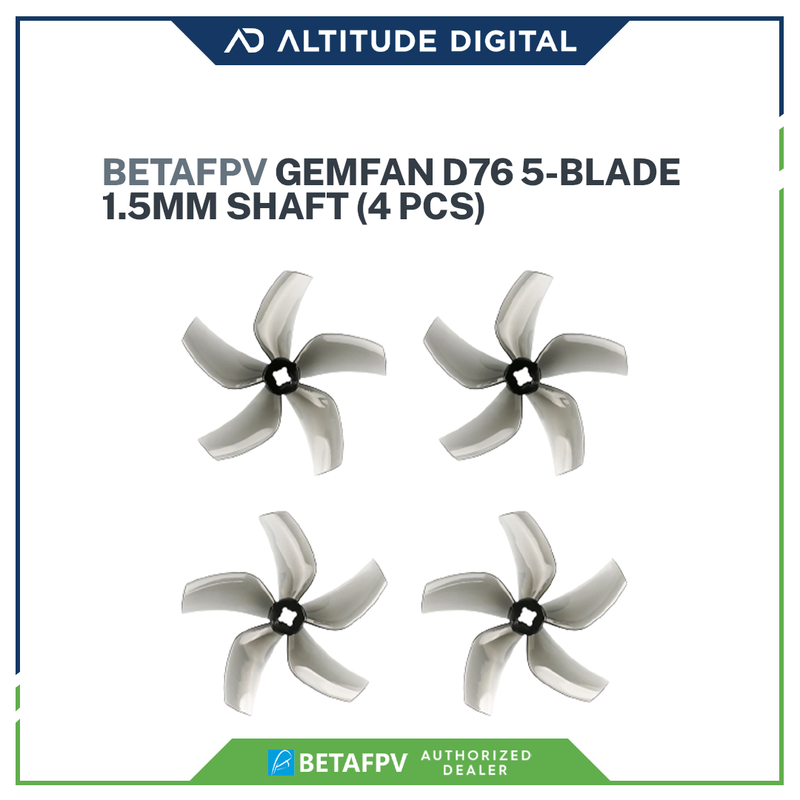 Gemfan D76 5-Blade 1.5mm shaft (4pcs)