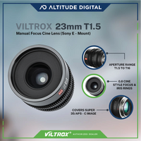 Viltrox 23mm T1.5 Manual Focus Cine Lens Features