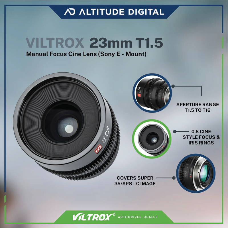 Viltrox 23mm T1.5 Manual Focus Cine Lens - E-mount