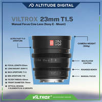 Viltrox 23mm T1.5 Manual Focus Cine Lens Specifications
