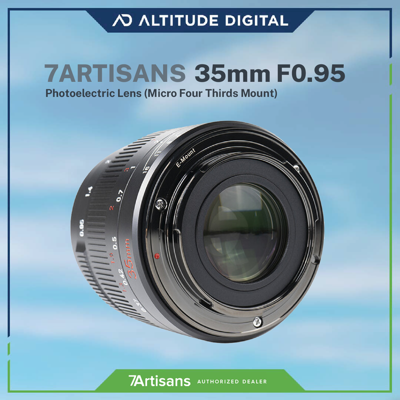 7artisans 35mm F0.95 APS-C Mirrorless Lens + free 7Artisans 7.5mm F2.8 Canon M (Blk)