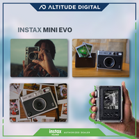 Guy using the Instax Mini Evo